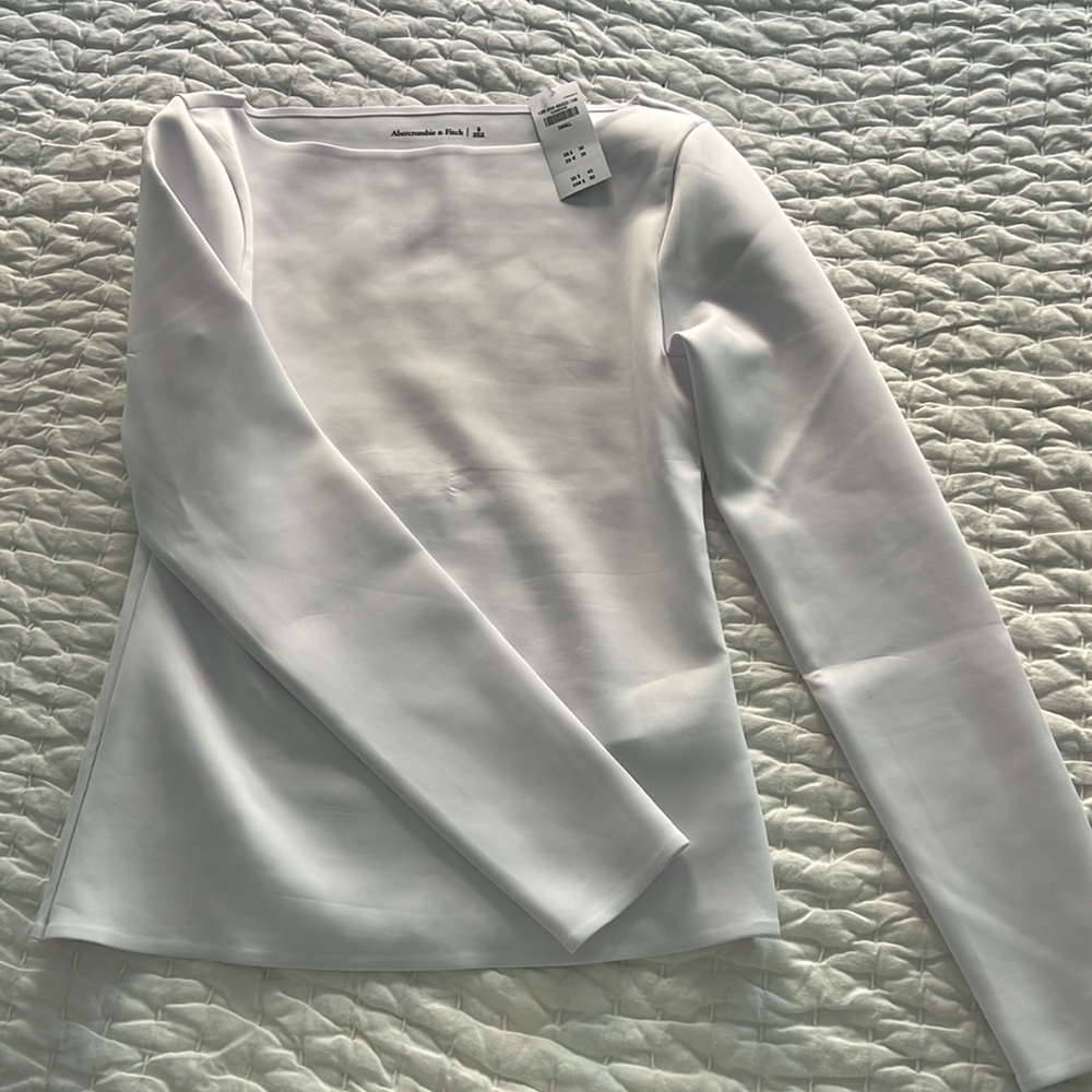 NWT White Abercrombie Long Sleeve